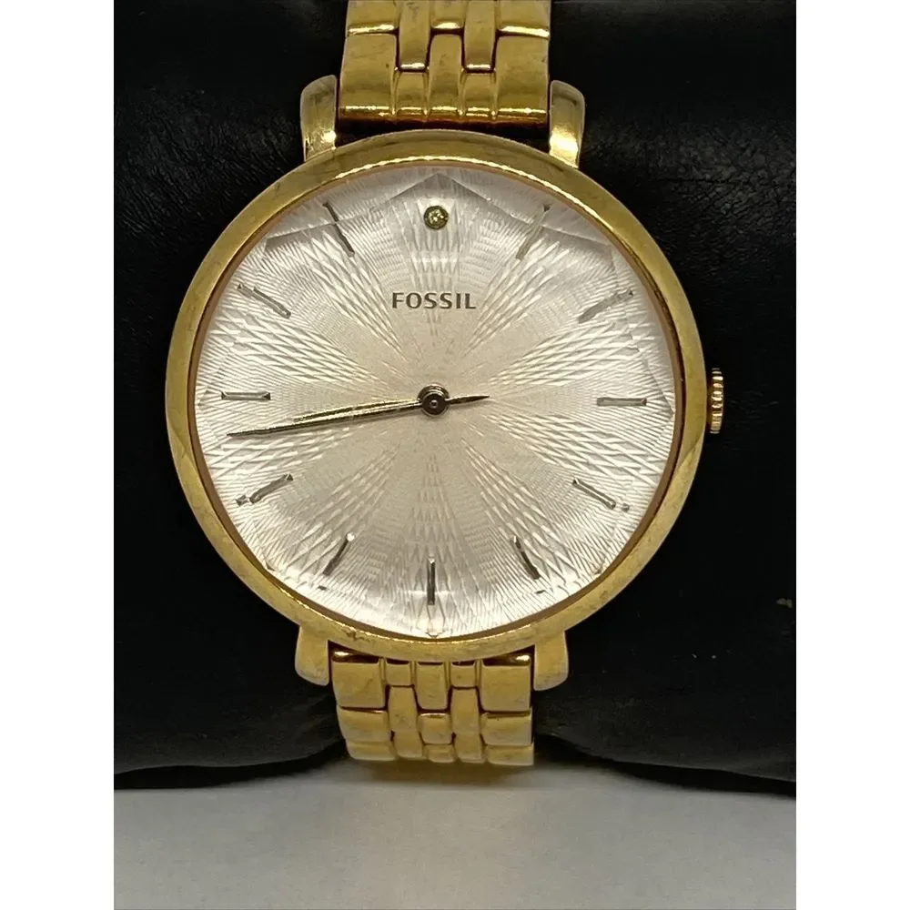Fossil ES3860 Womens Gold Stainless Steel Analog Dial Quartz Genuine Watch EY619
